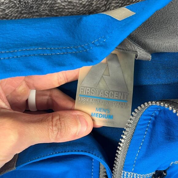 Eddie Bauer First Ascent Whittaker Lightweight Mock Neck Full Zip Blue Jacket M - Picture 5 of 11